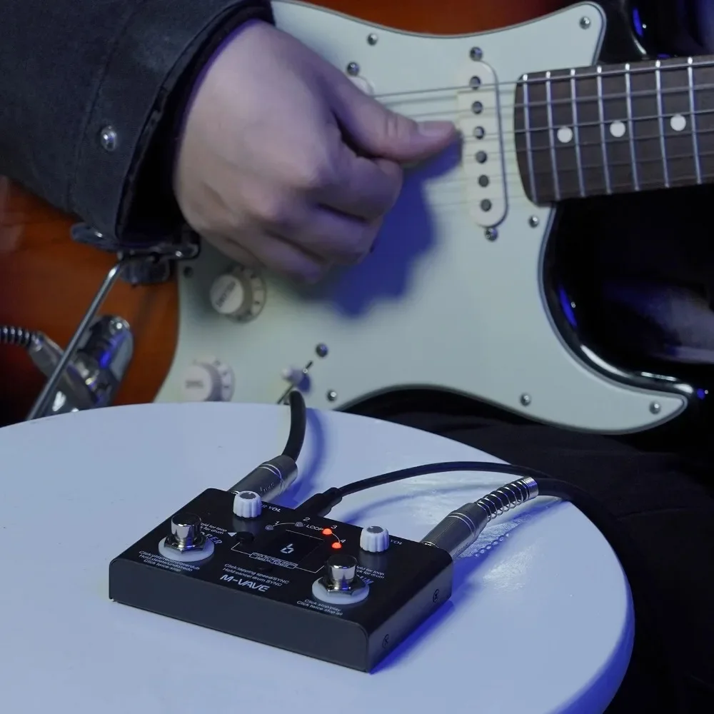 M-VAVE Guitar Effect Pedal Drum Looper Effector LOST TEMPO 30 Drums 11 Mins Looper Recoding Time Precision Tuner Effect CUVAVE