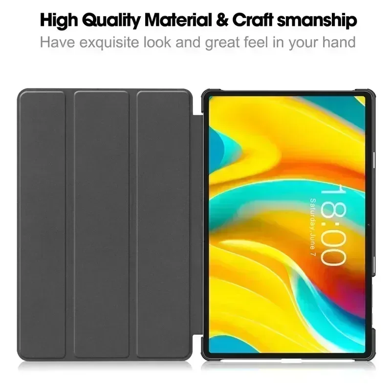 Casing kulit untuk Teclast t50 pro, casing 11 "lipat tiga, pelindung cerdas kulit magnetik untuk Teclast t50 pro 2023 Tablet