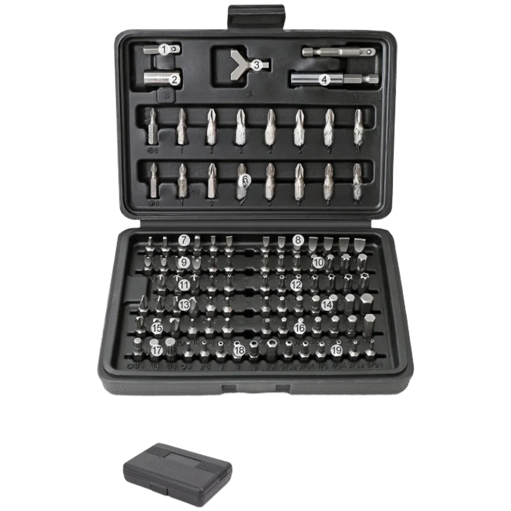 208 Piece For CR-V Steel Screwdriver Bit Set With Magnetic Tips And For SAE Metric Sockets For Home Repair Power Tool Accessorie
