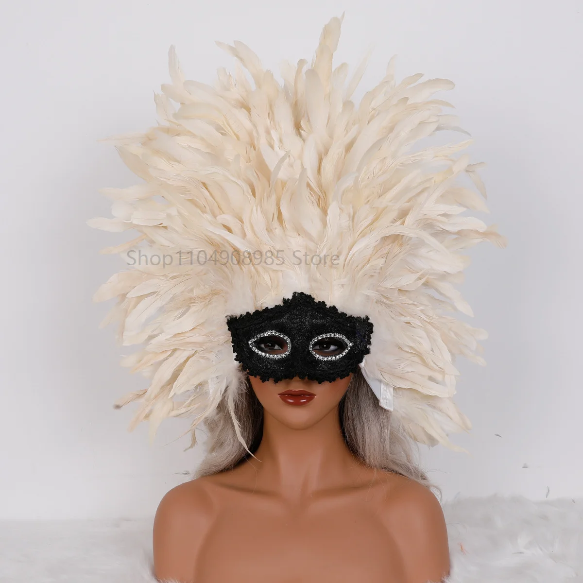 Multiple Styles High-end Feather Half Face Mask Removable Carnival Night Role Playing Props Graduation Party Role Playing 3