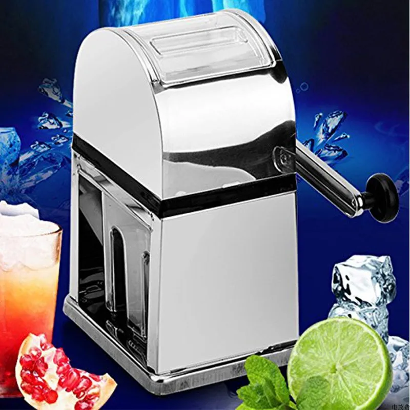 Hand crushed ice granular ice crusher, hand crushed ice shaver, cocktails, restaurants, cafes, bartending bars, smoothies