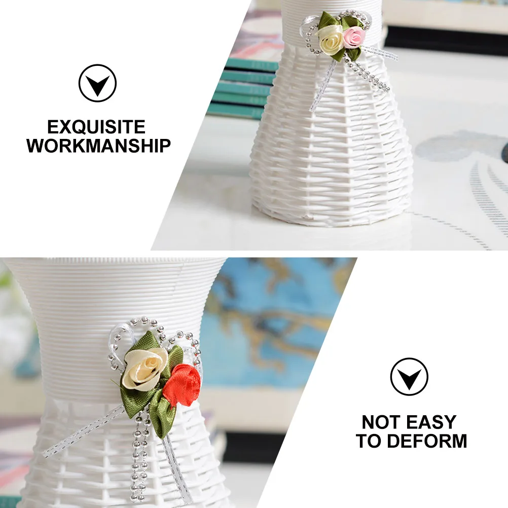 

2Pcs Plastic Vase Creative Ornament Photo Props Beautiful Appearance Concise Temperament Home Decor Wedding Vase