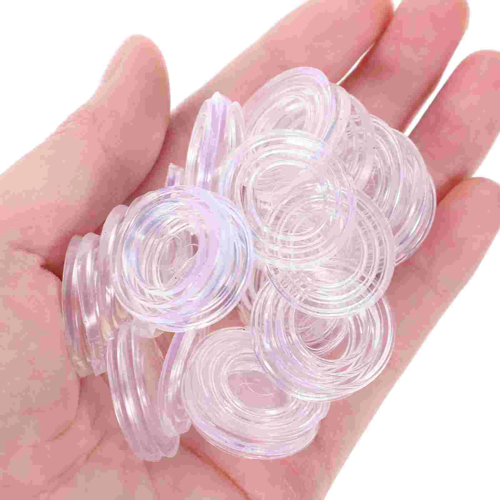 100 Pcs Glass Anti-slip Spacer Cabinet Cushion Dots Door Bumper Clear Furniture Bumpers