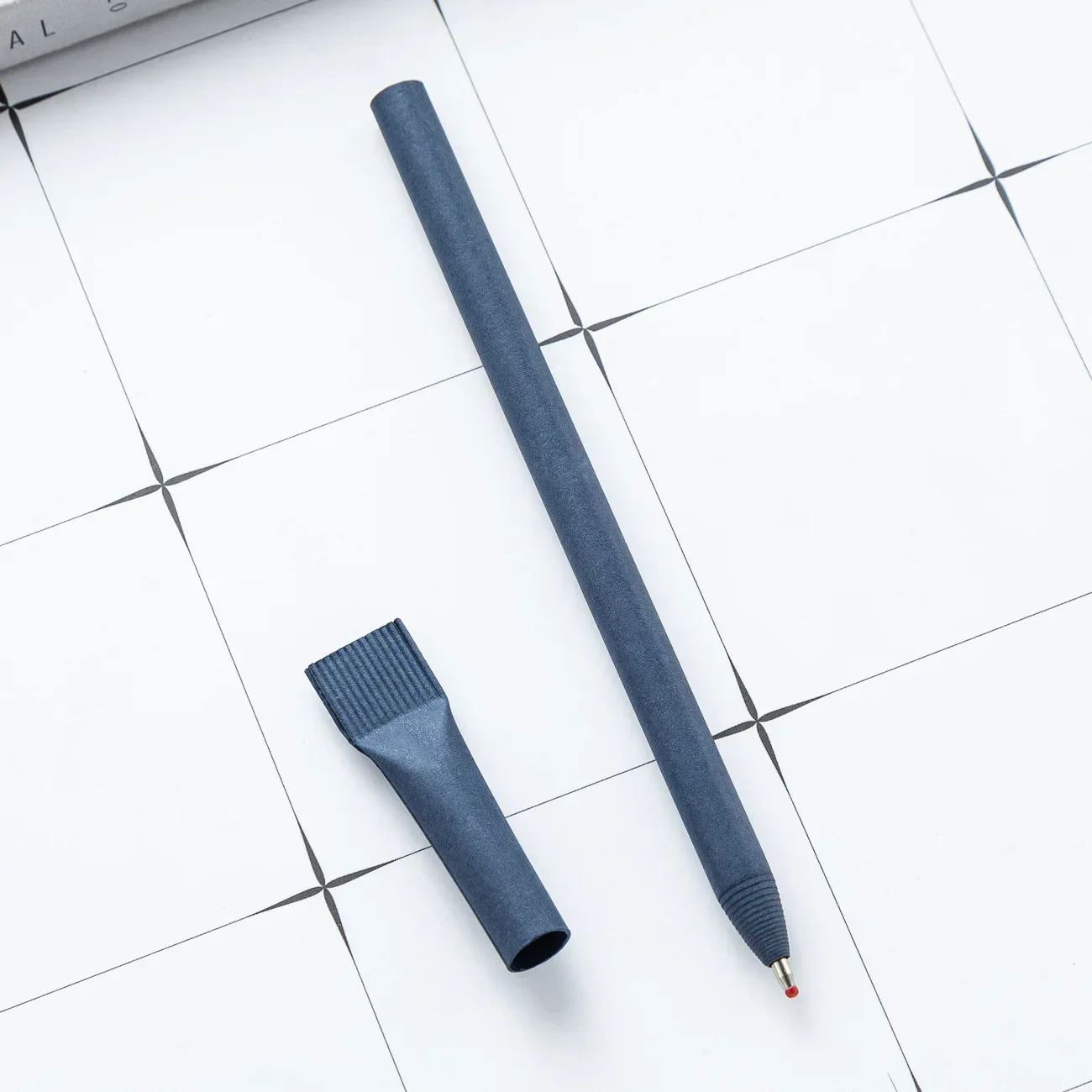 100PCS Custom Logo Eco Paper Ballpoint Pen Environmentally Friendly Kraft Paper Pens Multi Function Pen