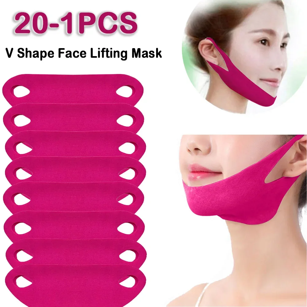 20-1pcs Facial Lifting Mask V Shape Face Firming Slimming Mask Chin Cheek Lift Up Bandage Anti Aging Wrinkle Remover Skin Care