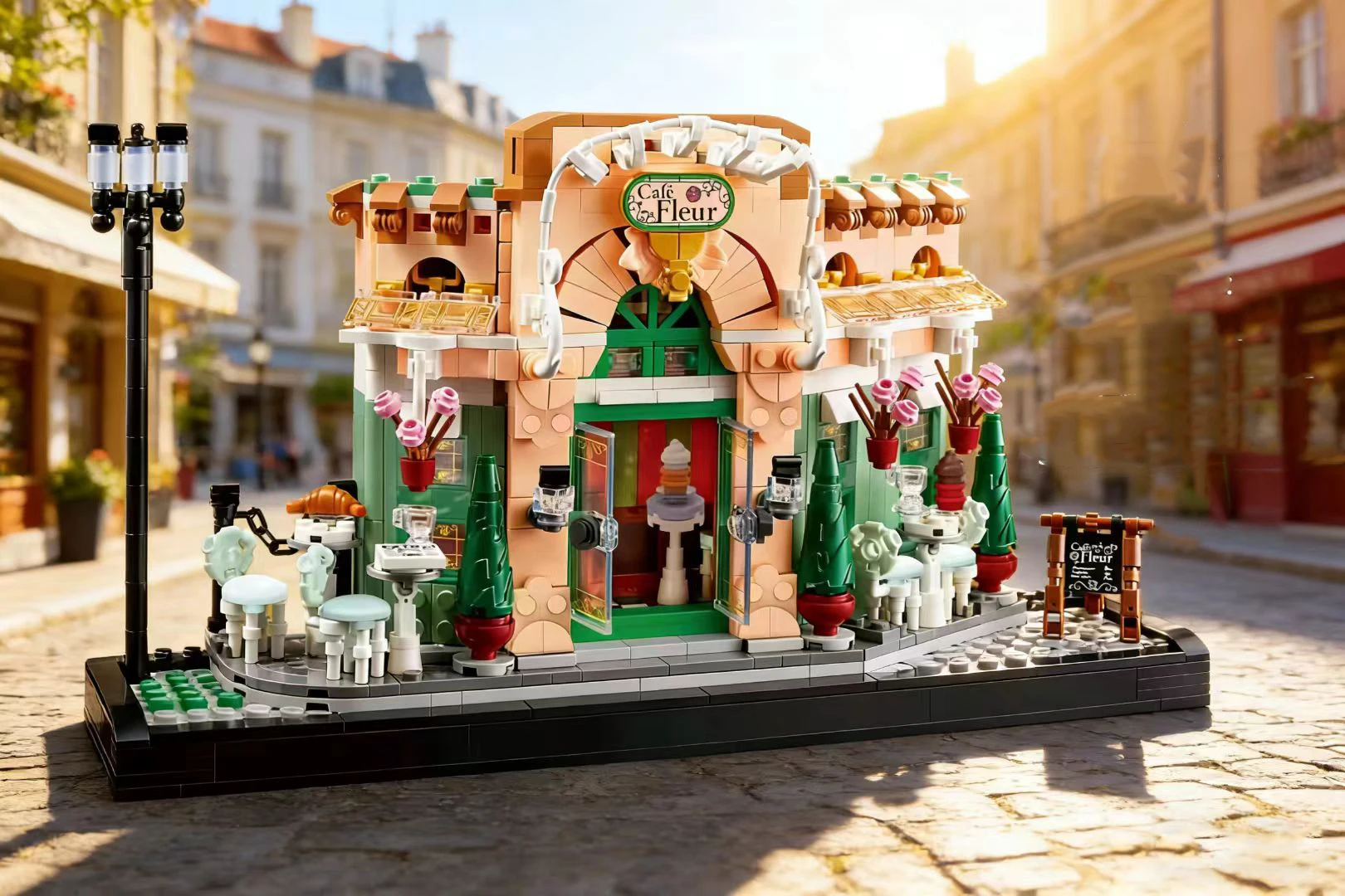 

Модель французского парижского кафе 10362: Сборная уличная сцена, 1101 деталь, развивающая игрушка для детей, подарок