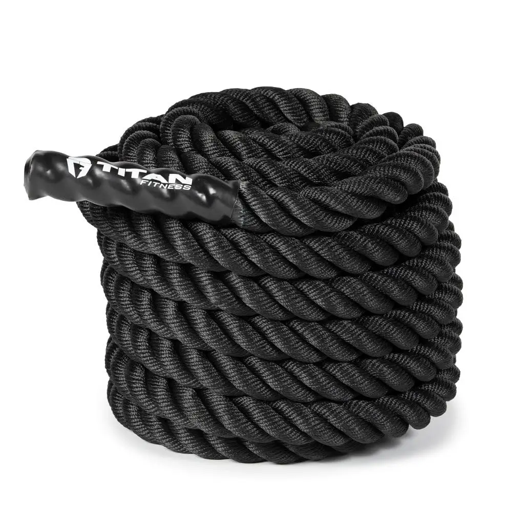 Battle Rope 40ft x 1.5in, Poly Dacron Heavy Rope for Home Gym Conditioning Workouts, Cross-Train, Strength Training