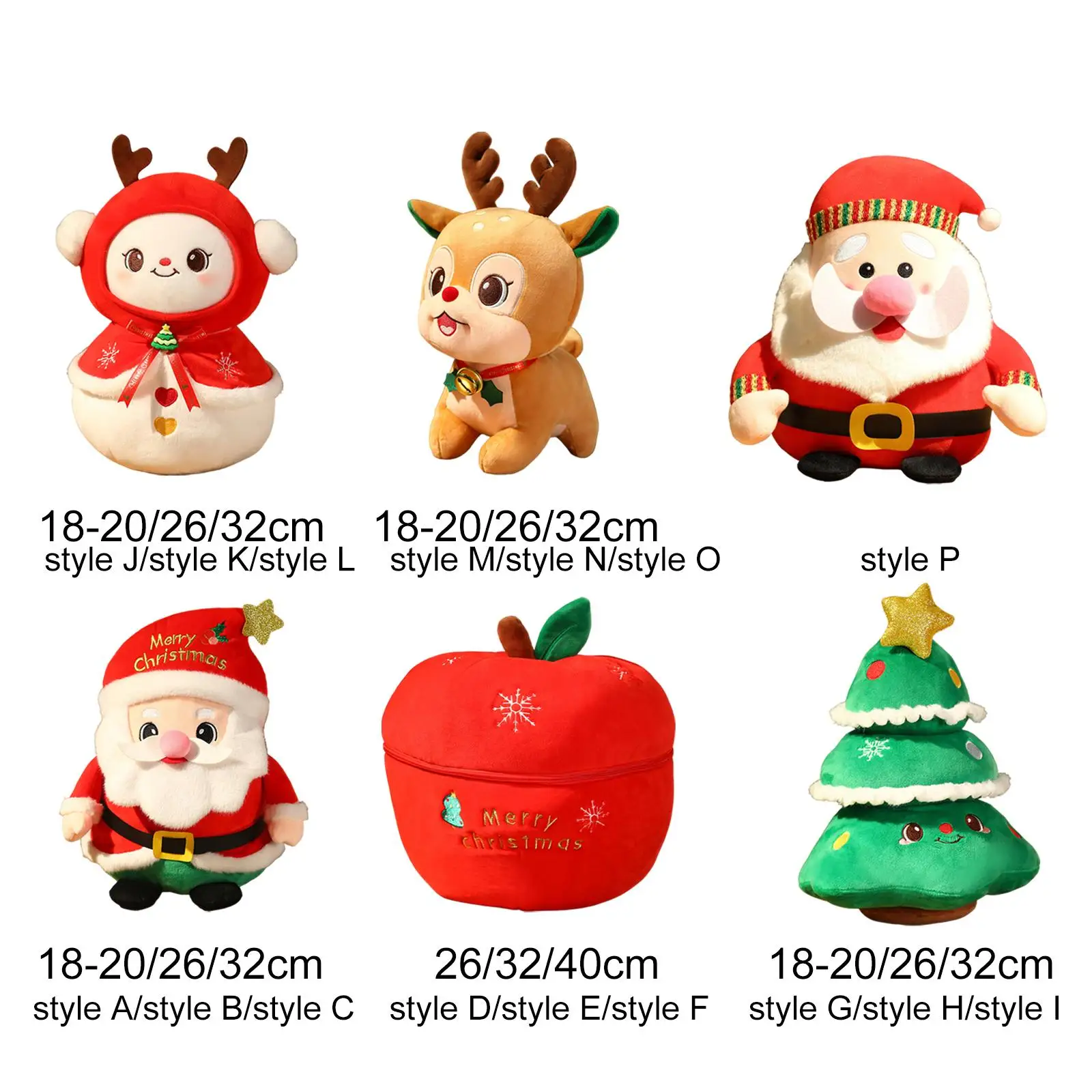 Christmas Stuffed Doll Christmas Decoration Lovely Christmas Plush Toy Tabletop