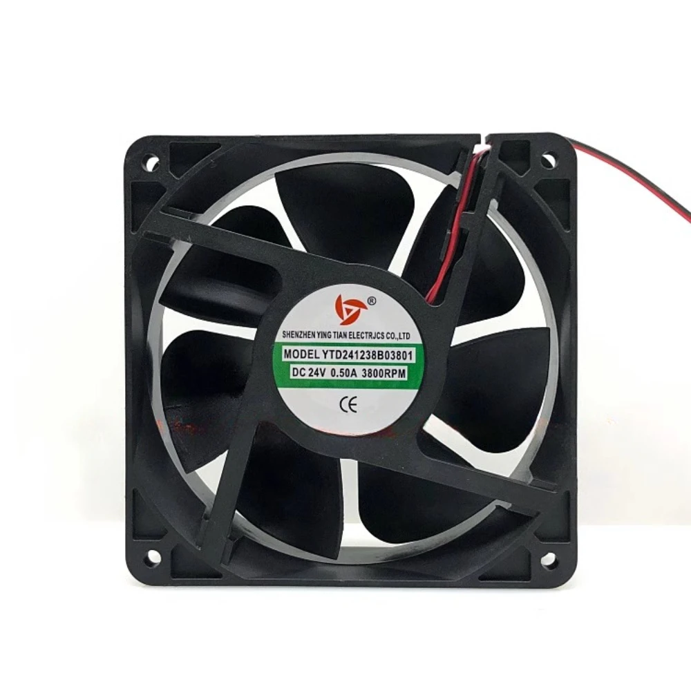 

YingTian YTD241238B03801 YTD241238B04101 24V 0.50A 12CM 12038 3800RPM Welding Machine Double Ball Cooling Fan New