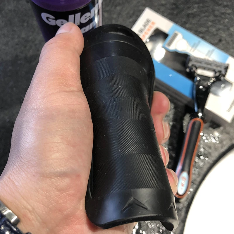 Razor Blade Sharpener and Cleaner, Slide Cleaning Care of Shaver Trimmer and Shaver, Better Sharpening Process, Black