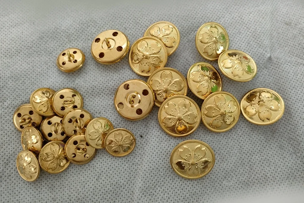 12 قطعة/الوحدة العسكرية الحرب العالمية الثانية WW2 اليابانية زهر الكرز شارة الجيش موحدة أزرار 15 مللي متر 21 مللي متر الاختيار