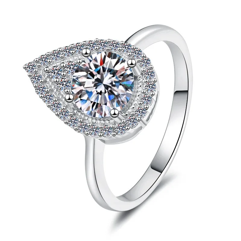 

ZFSILVER, серебро 925, модное роскошное модное кольцо с муассанитом D, дизайн, кольцо в форме капли воды, очаровательное женское ювелирное изделие для свадебной вечеринки, подарок JZ0161