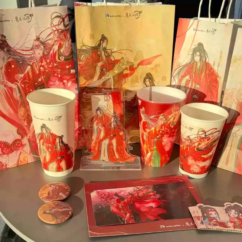 

Официальный значок Luckin Coffee x Mo Dao Zu Shi (MDZS) Лежевочная карта Акриловая подставка Тематическая чашка с рукавом PP Cup Collab Collection