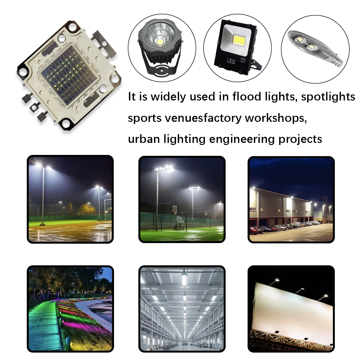24V 50W COB High Power LED Licht Perle High Power Integrierte Lampe Chip RGB Flutlicht Strahler