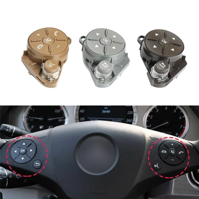 Steering Wheel Switch Multifunction Steering Wheel Button Steering Wheel Button for Mercedes W204 W212 C E GLK