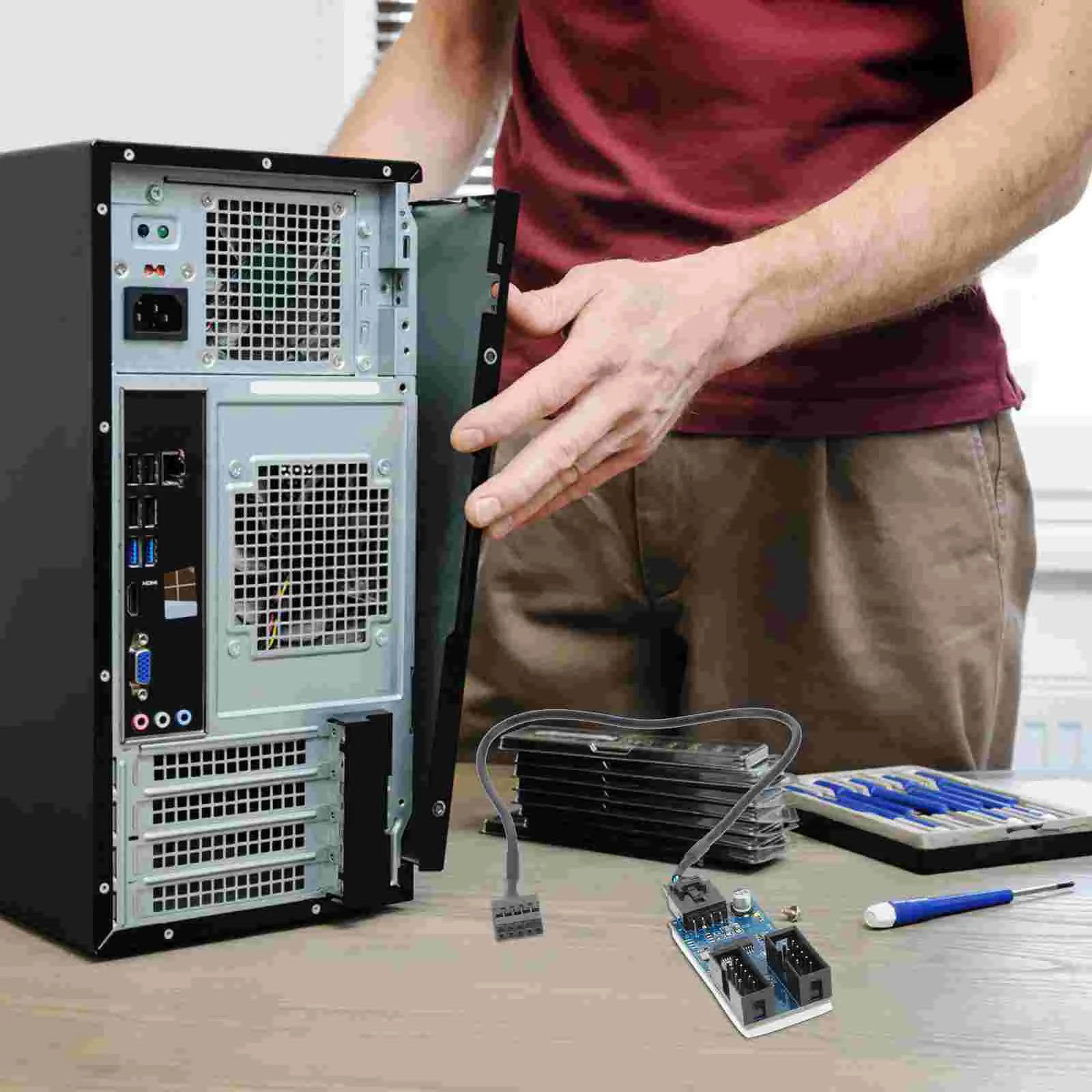 Riser Card Model Y USB Hub Network Multiple Port Extension Cable Motherboard Adapter