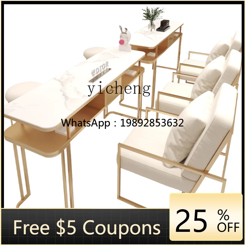 

Manicure Table and Chair Set Single Double Three Marble Manicure Table and Chair Special Offer Economical Manicure Table