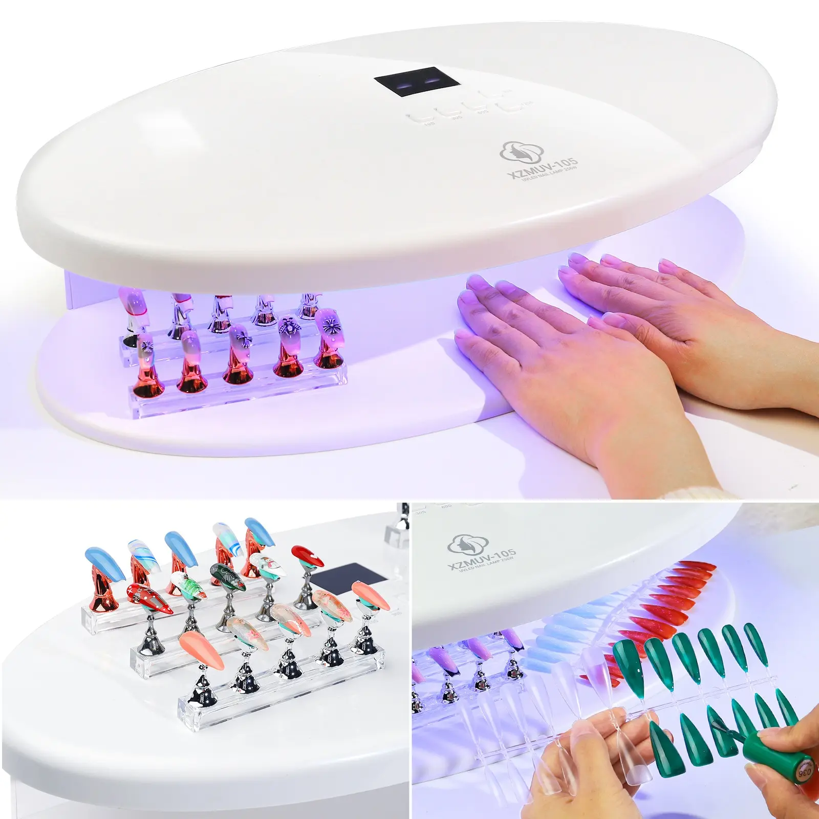 72W Nail Dryer Machine 96 LEDs UV Manicuring LED Lamp Large Volume Home Use Nail Salon Nail UV Lamp for Drying Gel Polish Nails