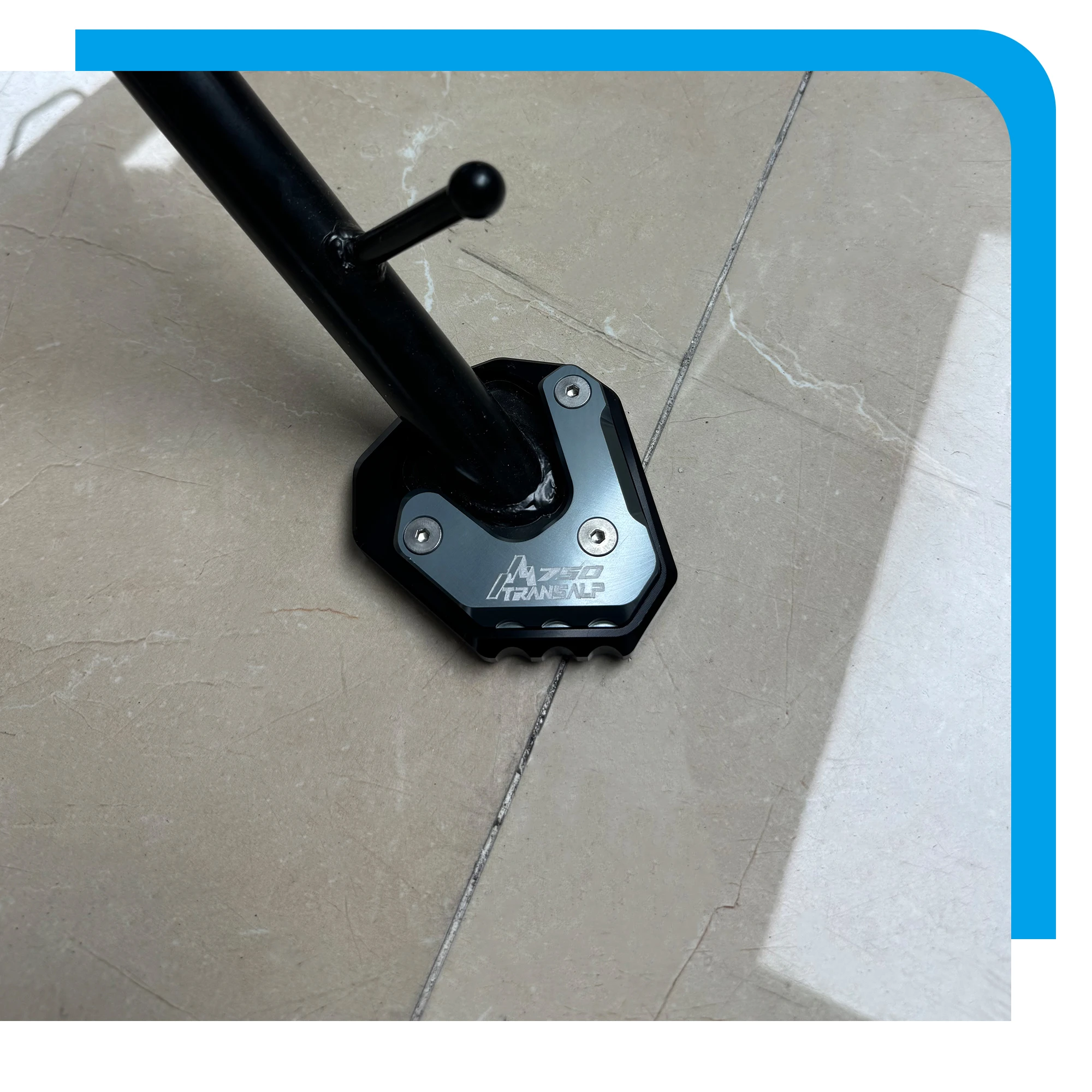 สําหรับ Honda TRANSALP750 XL750 TRANSALP รถจักรยานยนต์ขาตั้งขยาย Extension TRANSALP 750 Kickstand เท้า Pad สนับสนุน ﻿