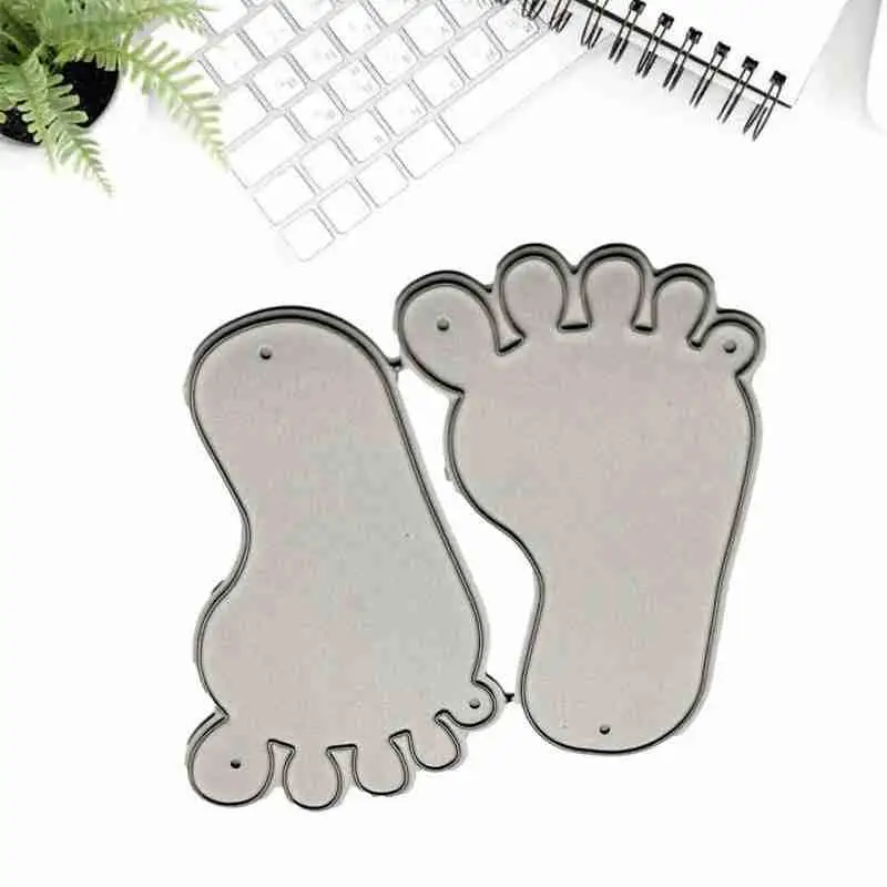 Metal Cutting Dies DIY Baby Foot Tracks Shape Scrapbooking Mold Cutter Stencils Craft Embossing Decorative L4E8