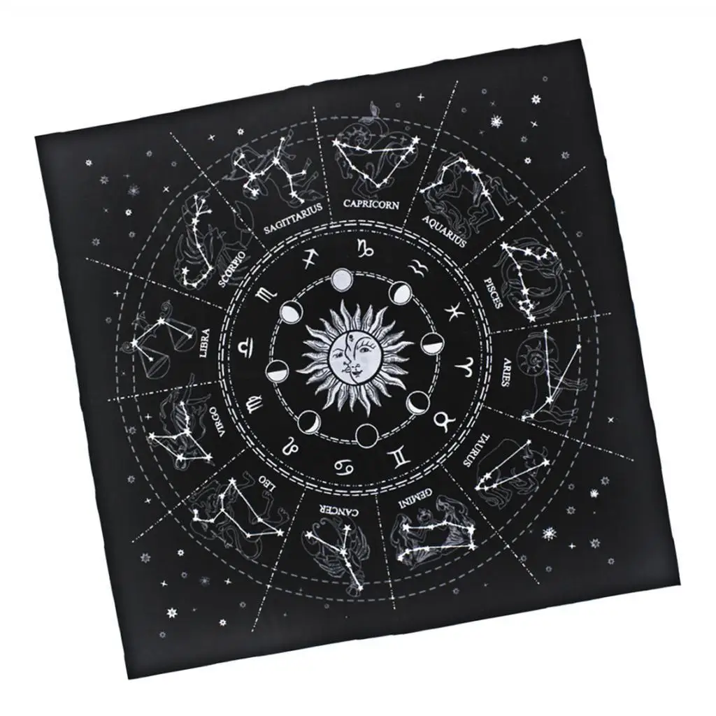 

1 шт. скатерть для гадания, ткань, гобелен «Созвездие», 49 см, квадратный