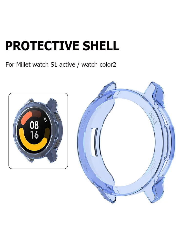 Smartwatch-Schutzhülle für Xiaomi Watch Color 2, TPU-Stoßstangenschale, Rundum-Schutzhülle