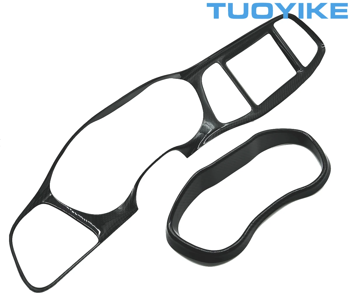 LHD Car Real Dry Forged Carbon Fiber Central Console Gear Shift Panel Trim Cover Decoration For Dodge Challenger SRT 2015-2023