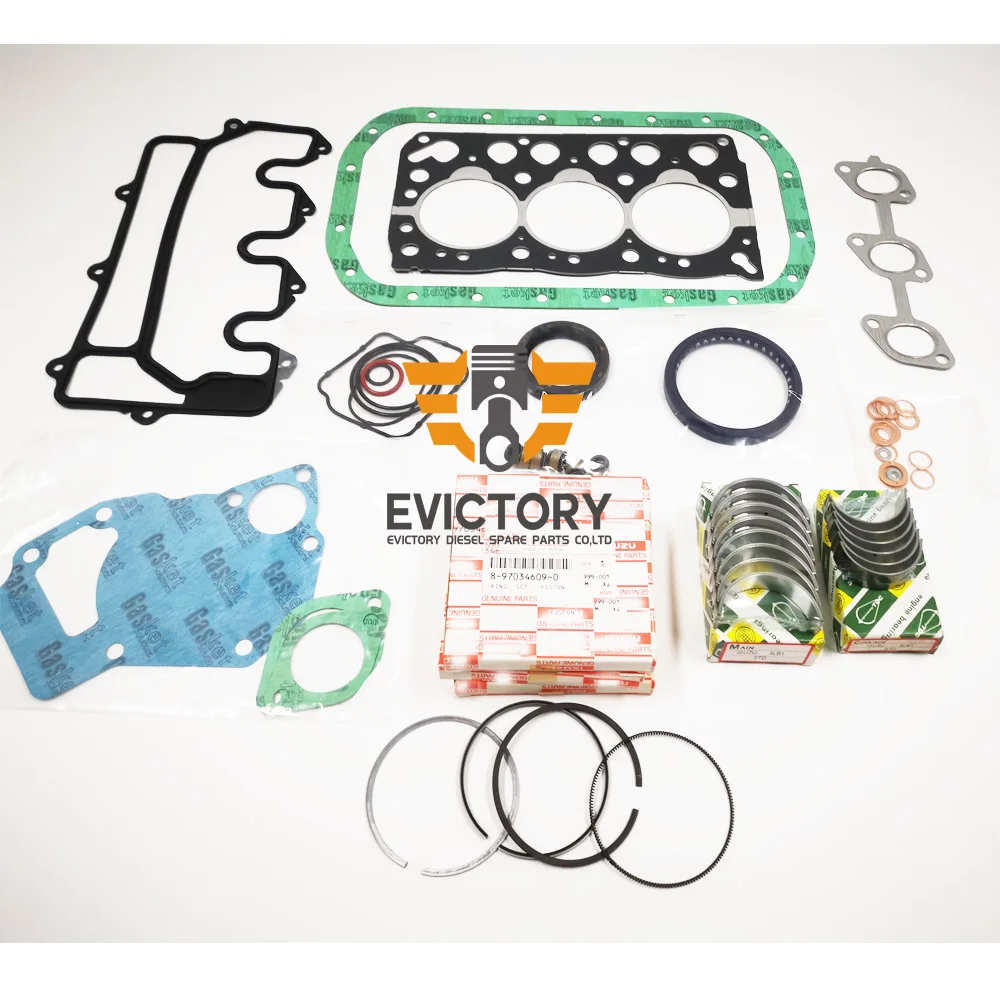 For Kubota D1305 Rebuild kit engine bearing + piston ring + full head gasket set