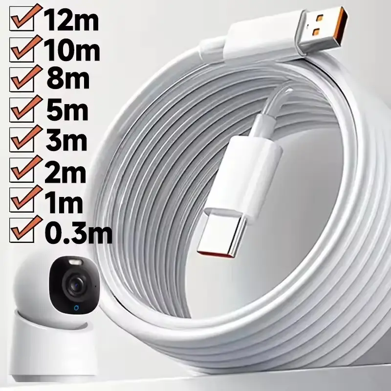 كابل تمديد Micro USB طويل جداً 10M 5M 3M 2M 1M كابل بيانات عالمي بمنفذ Type C لأجهزة Xiaomi وSamsung والكاميرا وPS5PS4