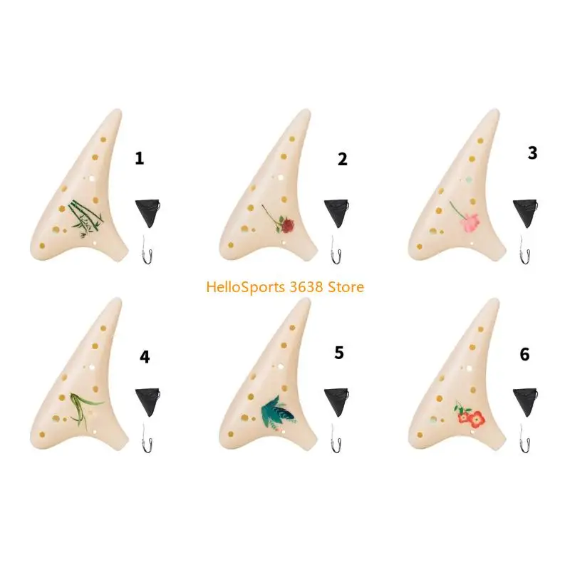 A52F 12 agujeros Ocarina con rango rango tonal y construcción resinas livianas para entusiastas música y artistas