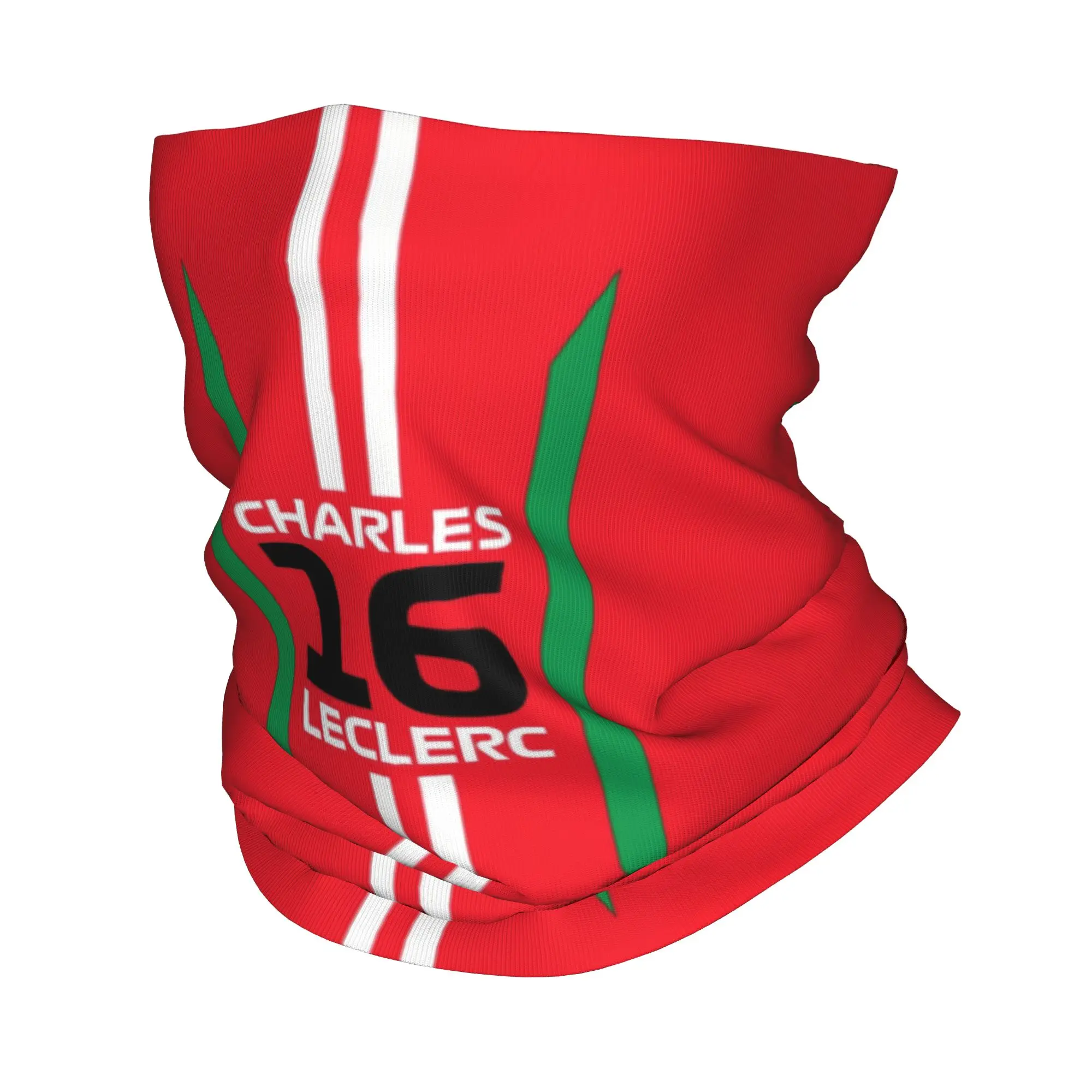 Custom Cool Race Car Competition Charles Leclerc  Bandana Neck Warmer Winter Ski Tube Scarf Gaiter Monegasque Driver  Face Cover