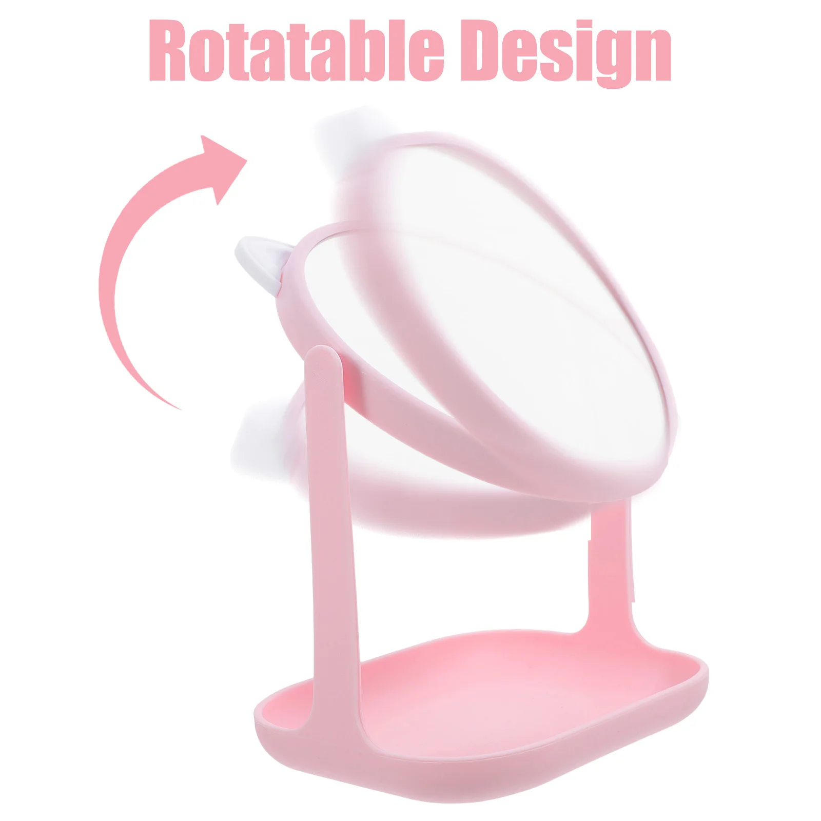 1Pcs Katze Ohr Kosmetik Spiegel Drehbare Desktop Make-Up Spiegel mit Ablage Langlebiges Material Neuheit Design