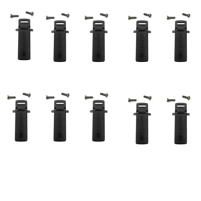 

WITON 10PCS Belt Clip with Screws For Baofeng UV5R UV-5R UV-5RA UV-5RB UV-5RC UV-5RD UV-5RE 5RE+ TYT TH-F8 F9 Walkie Talkie