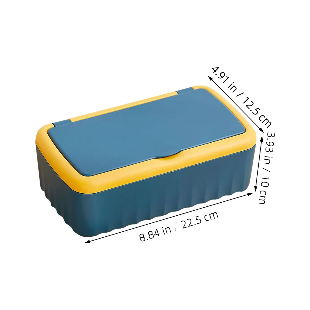 صندوق مناديل مبللة بسعة كبيرة، غطاء صندوق مناديل بلاستيكي مستطيل، منظم للمناديل، موزع مناديل الحمام، قابل لإعادة الاستخدام #6