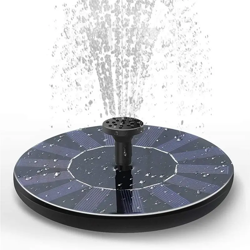 AC88-Solar-Powered 18Cm Fountain Pump For Fish Pond Water Tank, Garden Rockery Sprinkle, For Circulation Aerator With Color Ligh