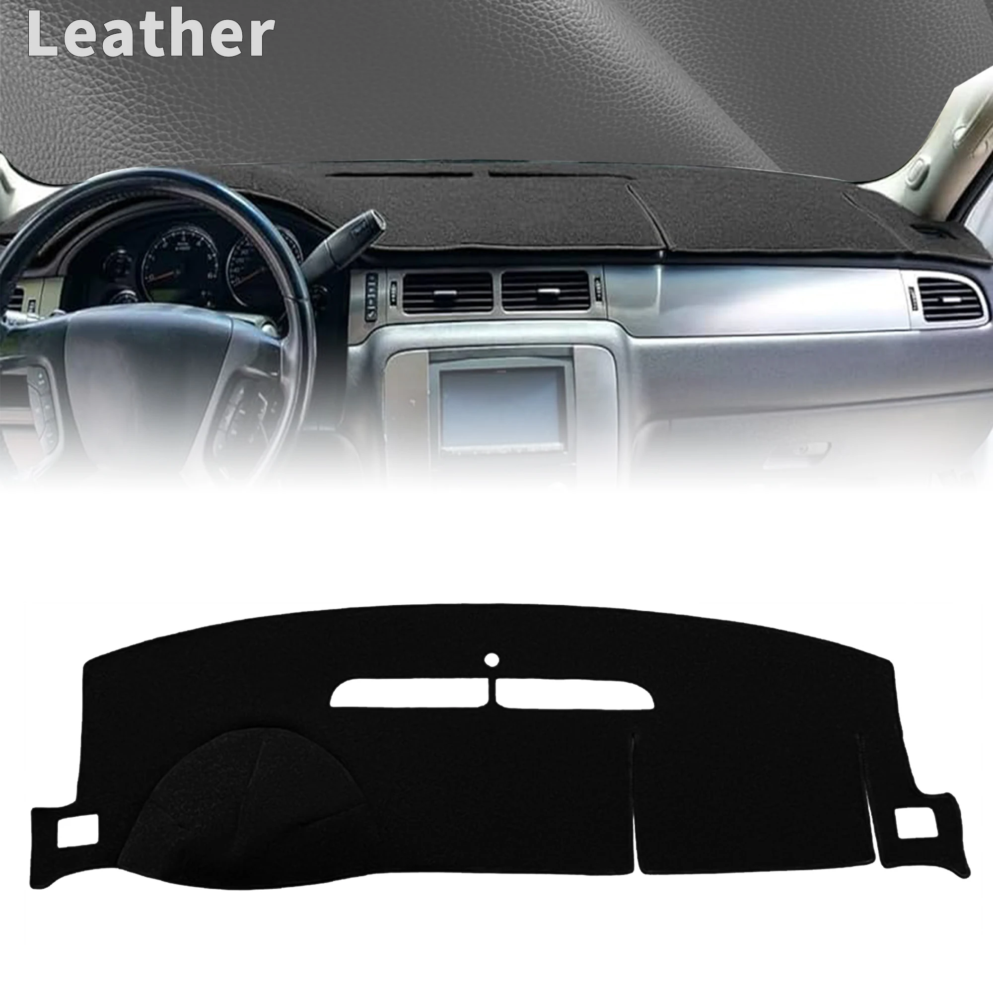 for Chevrolet Suburban Tahoe 2007-2013 Avalanche Silverado Car Dashboard Cover Dashmat Non‑Slip Protective Dash Mat Pad Auto