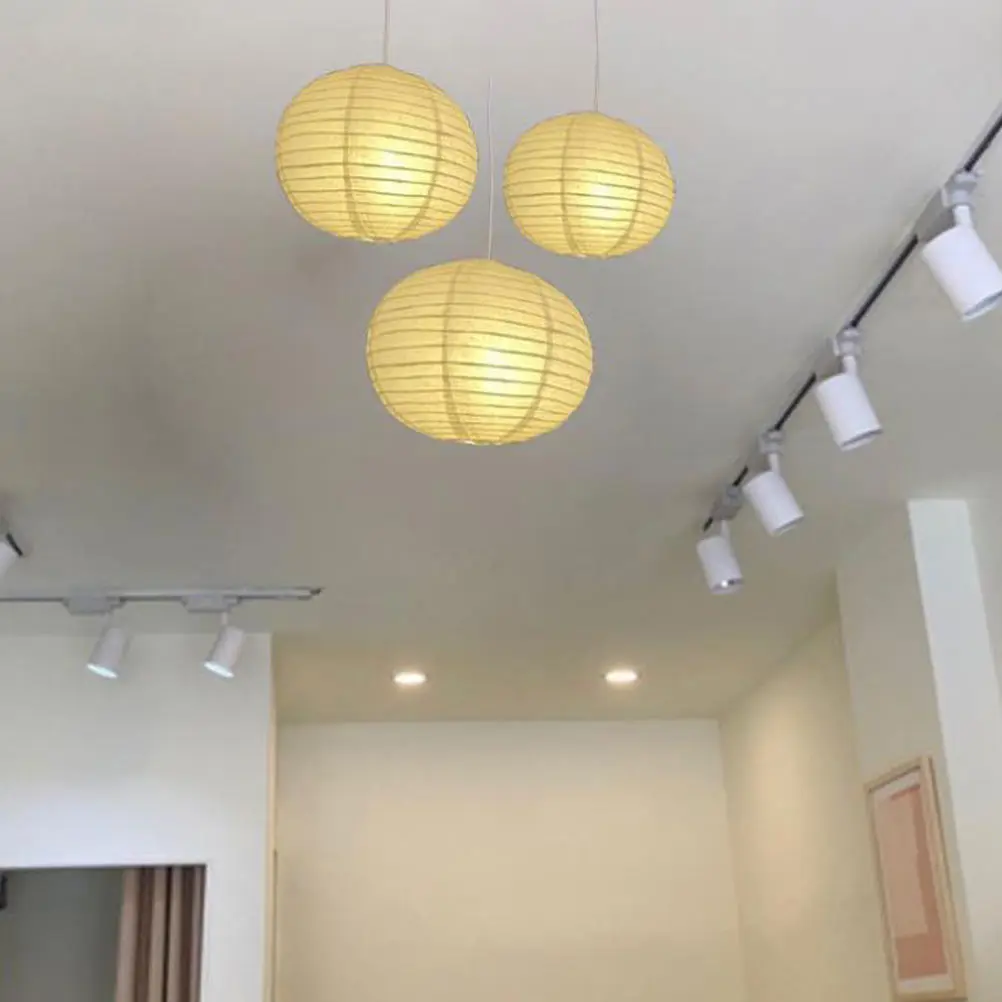 

2pcs Paper Lantern Lampshade D30cm H20cm White Decorative Light Cover Home Lampshade Accessory Soft Lighting Warm Atmosphere
