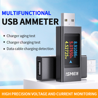 KWS DC 4-30V 12A Digital Voltmeter Ammeter Power Meter USB Type-C Interface Tester Voltage Current Meter Battery Charging Tester