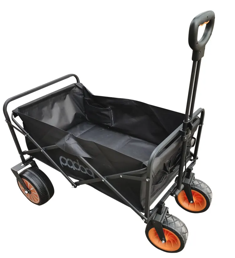 Electric Outdoor Camping Cart Collapsible Folding Platform Wagon Stainless Steel Heavy Duty Beach Garden Trolley OEM 100kg Load