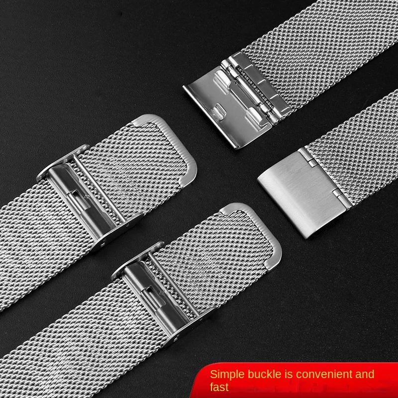 17mm 19mm 20mm For Swatch stainless steel strap New Milan breathable mesh belt watch band men women Replace bracelet Accessories