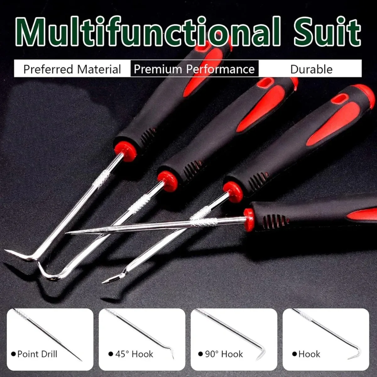 Hose Removal Hook Kit 4-10Pcs Auto Oil Seal Screwdrivers O-Ring Gasket Puller Pick Hooks Uses For Vehicle Repair Tools