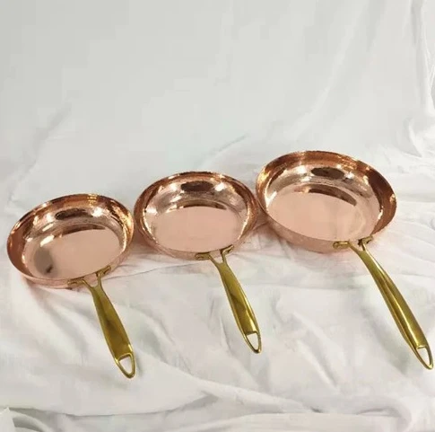 Thickened Pure Copper Pan Western Steak Frying French Copper Frying Pan