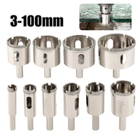 1Pc 3-100mm Glass Hole Saw Diamond Coated Drill Bits Drilling Crown for Tile Marble Glass Granite Ceramic Electric Power Tools