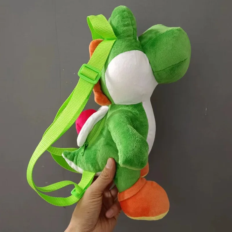 Mochila escolar de piel de Super Mario Bros Yoshi para mujer, de gran capacidad bolso de hombro, muñeco Kawaii de Anime, regalos