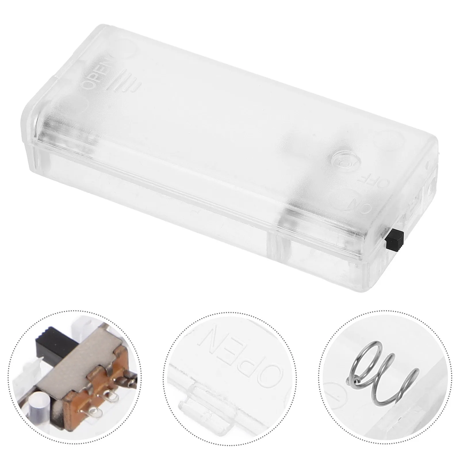 

10pcs Box Accessories Plastic Transparent Case For String Lights Replacement Holder Aa Shell Portable Outdoor