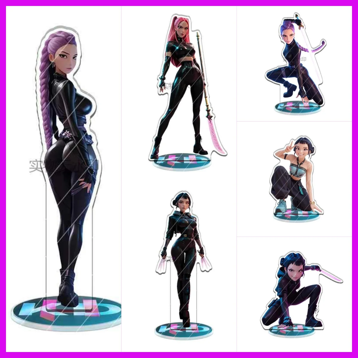 

15cm Q Version Anime K-Pop: Demon Hunters‌ Acrylic Stand Accessories Rumi Zoey Mira Exquisite Desktop Decorations Fans Gift