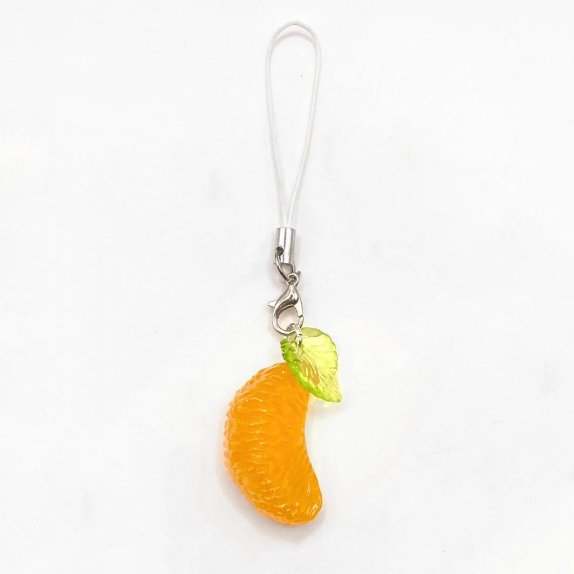 Tangerine Fruit Keychain Strawberry Cherry Peach Charm
