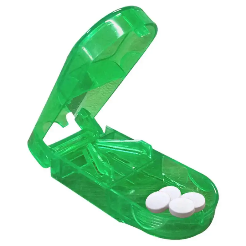 Small Or Large Pills Pill Cutter Detachable Professional Pill Splitter Transparent Medicine Dispenser For Cutting In Half Small