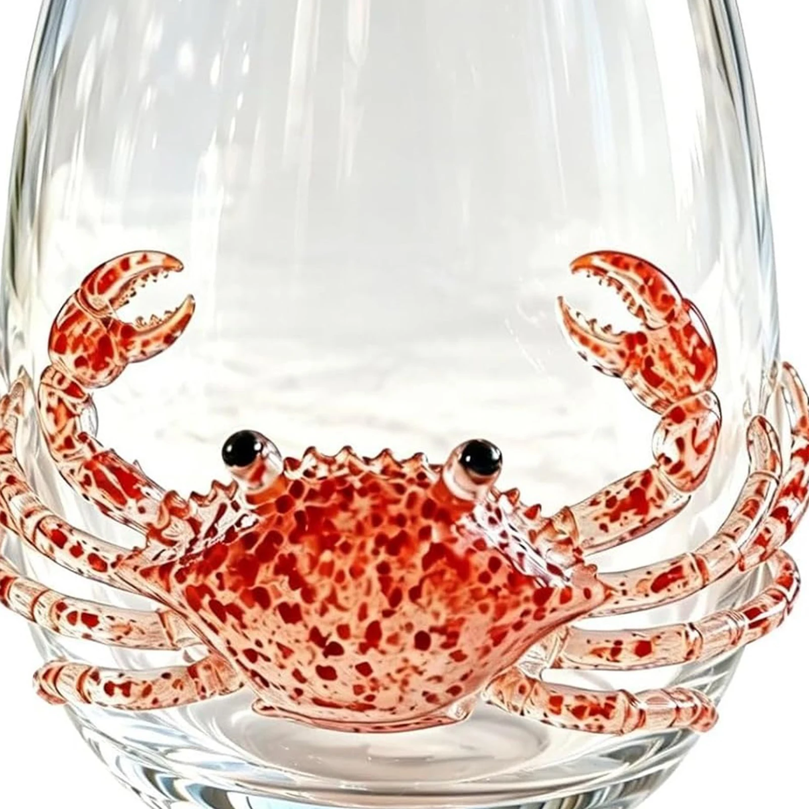 Artistic 3D Stemless Wine Glasses 12 Oz Sea Monster Whiskey Glasses Home Decor Sea Themed Tumbler Cup for Coastal Ocean Lovers