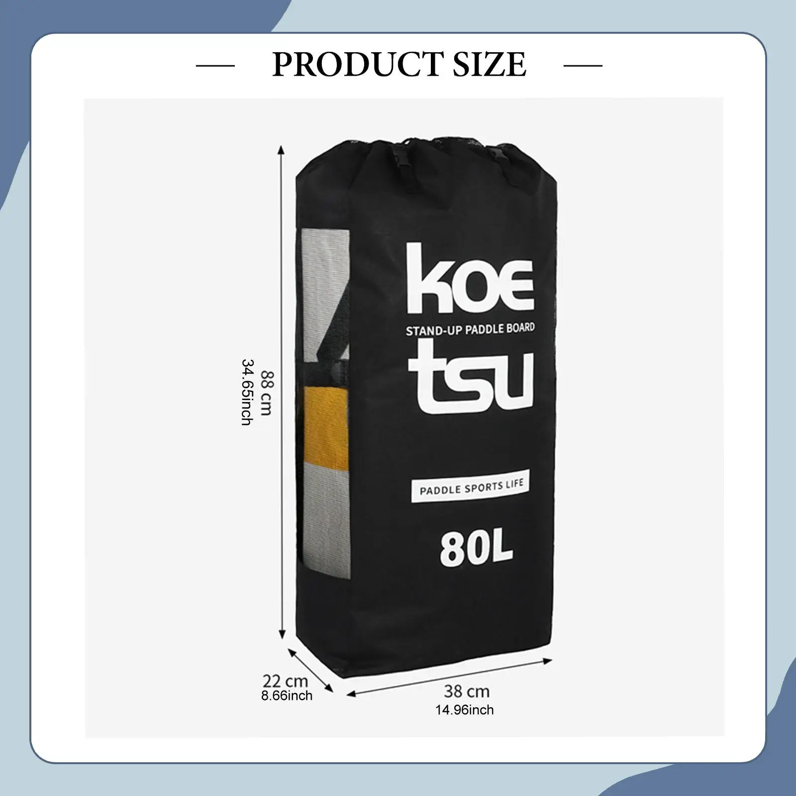 Inflatable Paddle Board Bag Adjustable Shoulder Straps Premium Large Capacity Travel Storage Bag Stand up Paddle Board Backpack
